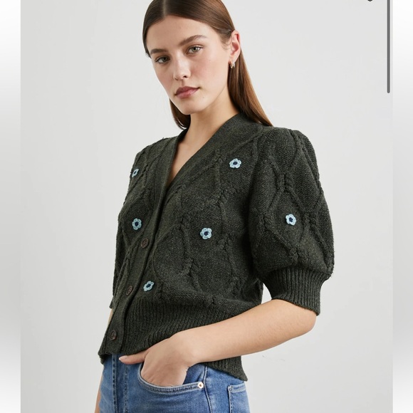 Rails Sweaters - Rails Isla Cardigan Forest Daisies